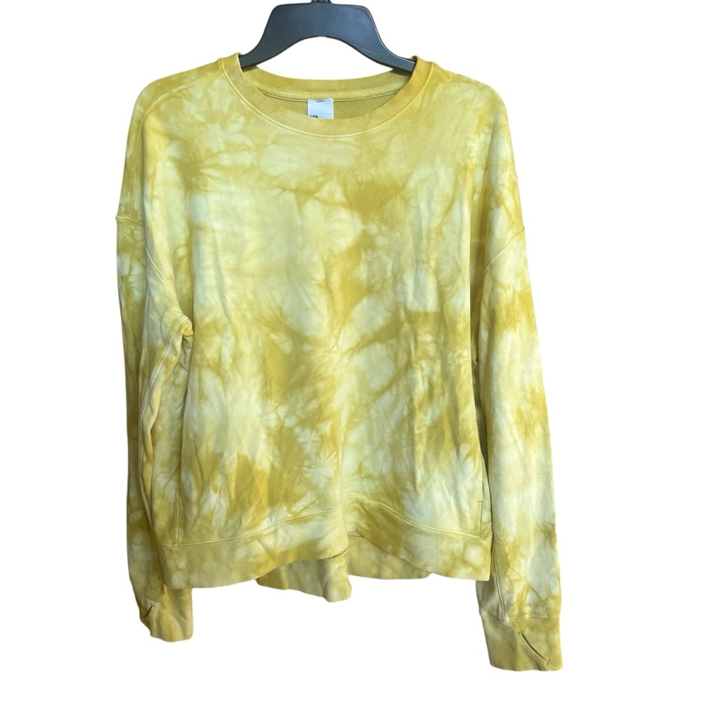 All In Motion Yellow Tie Dye Sweatshirt Women’s Size Large L